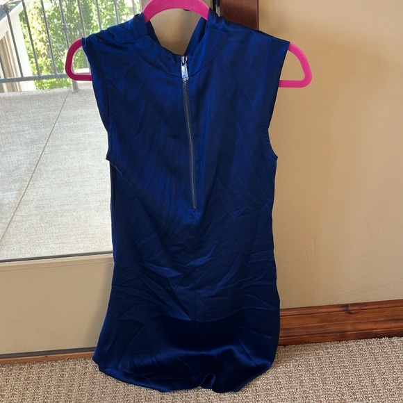 Haute hippie cowl neck Back zip Silk Cap sleeve dress 2 - Picture 12 of 13